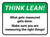 Think Lean: What Gets Measured Gets Done Rectangular - Floor Sign