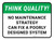 Think Quality: No Maintenance Strategy Can Fix A Poorly Designed System Rectangular - Floor Sign