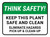 Think Safety: Eliminate Hazard Keep This Plant Safe And Clean Rectangular - Floor Sign