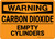 Warning: Carbon Dioxide Empty Cylinders - Wall Sign