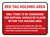 Red Tag Holding Area Rectangle - Floor Sign