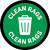 5S Clean Rags Circular - Floor Sign