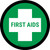 5S First Aid Circular - Floor Sign