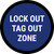 5S Lock Out Tag Out Zone Blue Circular - Floor Sign