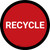 5S Recycle Red Circular - Floor Sign
