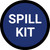 5S Spill Kit Blue Circular - Floor Sign