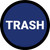 5S Trash Blue Circular - Floor Sign