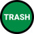 5S Trash Green Circular - Floor Sign