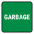 5S Garbage Green Square - Floor Sign