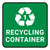 5S Recycling Container 1 Square - Floor Sign
