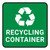 5S Recycling Container Square - Floor Sign