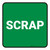 5S Scrap Green Square - Floor Sign