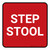 5S Step Stool Red Square - Floor Sign