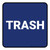 5S Trash Blue Square - Floor Sign