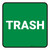 5S Trash Green Square - Floor Sign