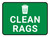 5S Clean Rags Rectangle - Floor Sign