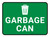 5S Garbage Can Rectangle - Floor Sign