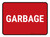 5S Garbage Red Rectangle - Floor Sign