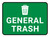 5S General Trash Rectangle - Floor Sign
