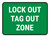 5S Lock Out Tag Out Zone Green Rectangle - Floor Sign