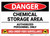Danger: Chemical Storage Area Area Under Video Surveillance - Wall Sign