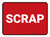 5S Scrap Red Rectangle - Floor Sign