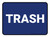 5S Trash Blue Rectangle - Floor Sign