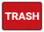 5S Trash Red Rectangle - Floor Sign