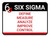 6 Sigma meaning Rectangle - Floor Sign