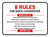 8 Rules for Quick Changeover Rectangle - Floor Sign