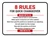 8 Rules for Quick Changeover Rectangle - Floor Sign