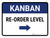 Kanban Re-order level Right Arrow Landscape - Wall Sign