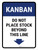 Kanban Do not place stock beyond this line Portrait - Wall Sign