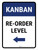 Kanban Re-order level Left Arrow Portrait - Wall Sign