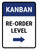 Kanban Re-order level Right Arrow Portrait - Wall Sign