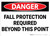 Danger: Fall Protection Required Beyond This Point - Wall Sign