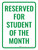 Reserved Student of The Month Portrait - Wall Sign