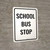 School Bus Stop Portrait - Wall Sign