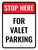 Stop Here For Valet Parking Portrait - Wall Sign