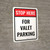 Stop Here For Valet Parking Portrait - Wall Sign