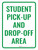 Student Pick-Up and Drop-Off Area Portrait - Wall Sign