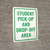 Student Pick-Up and Drop-Off Area Portrait - Wall Sign