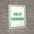 Valet Parking Sign Green/White - Portrait - Wall Sign
