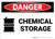 Danger: Chemical Storage with Graphic - Wall Sign