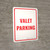 Valet Parking Sign Red/White Portrait - Wall Sign