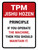 TPM Maintenance Principle Portrait - Wall Sign