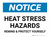 Notice Heat Stress Hazards Rectangle - Floor Sign