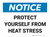 Notice Protect Yourself From Heat Stress Rectangle - Floor Sign