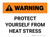 Warning Protect Yourself From Heat Stress Rectangle - Floor Sign