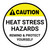 Caution Heat Stress Hazards Round - Floor Sign